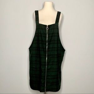 F21 Plaid Zip Up Jumper